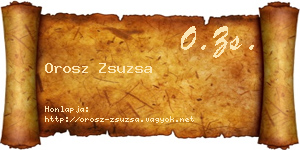 Orosz Zsuzsa névjegykártya